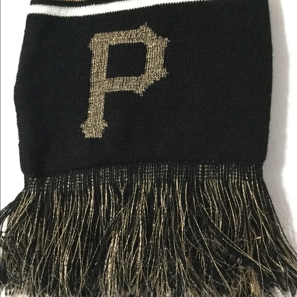PITTSBURGH PIRATES BLACK/GOLD 40 x 7” SCARF NEW! - Picture 4 of 10